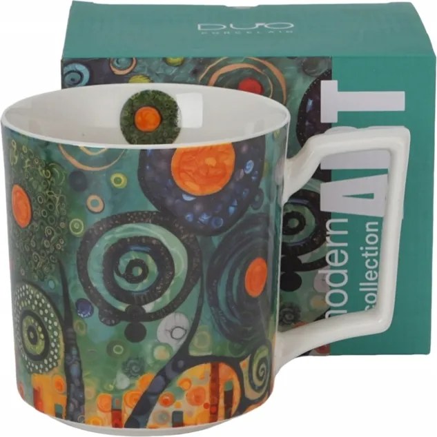 450ML-ES Porcelán Bögre Ajándék Kávé Tea Modern Twisted Trees