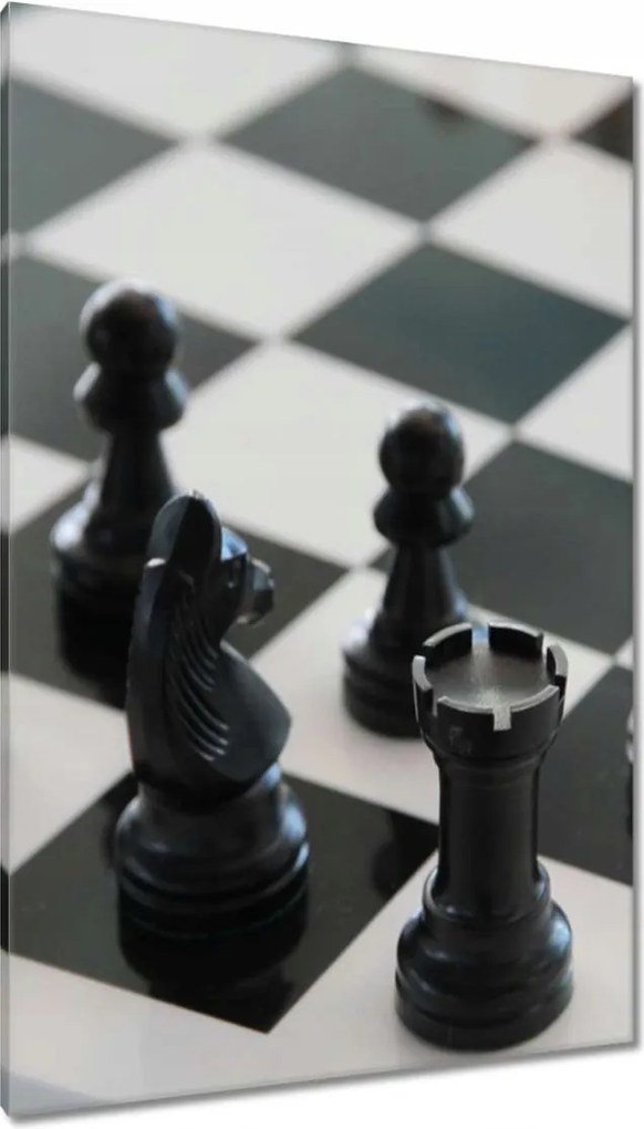Vászonkép 80x120 Fekete sakkfigurák