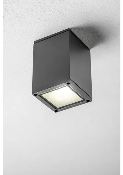 Lámpa Mennyezeti lámpatest LENTO, aluminium, 100x130, IP54, max 35W, négyzet, grafit