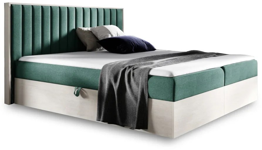 ELIE 2 franciaágy + fedő, 200x200, nordic teak/faro 7