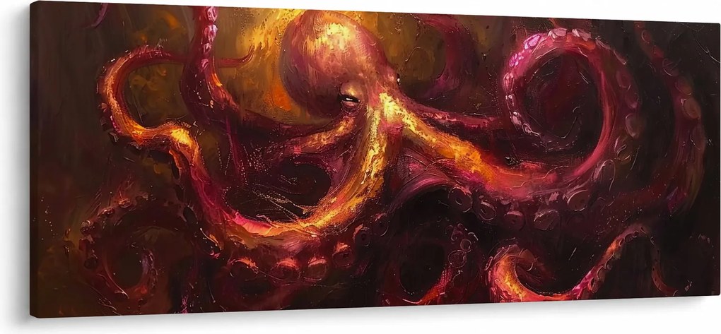Kép - Polip, olajfestmény (120x50 cm)