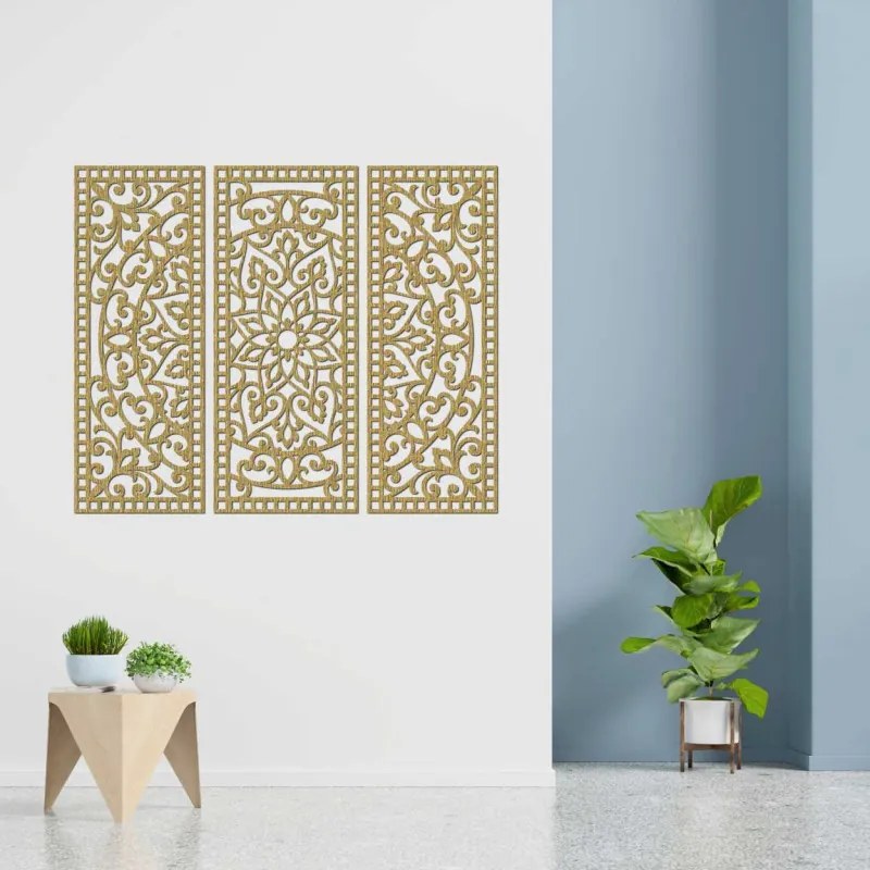 Faldekoráció háromrészes mandala panel | AURELIA