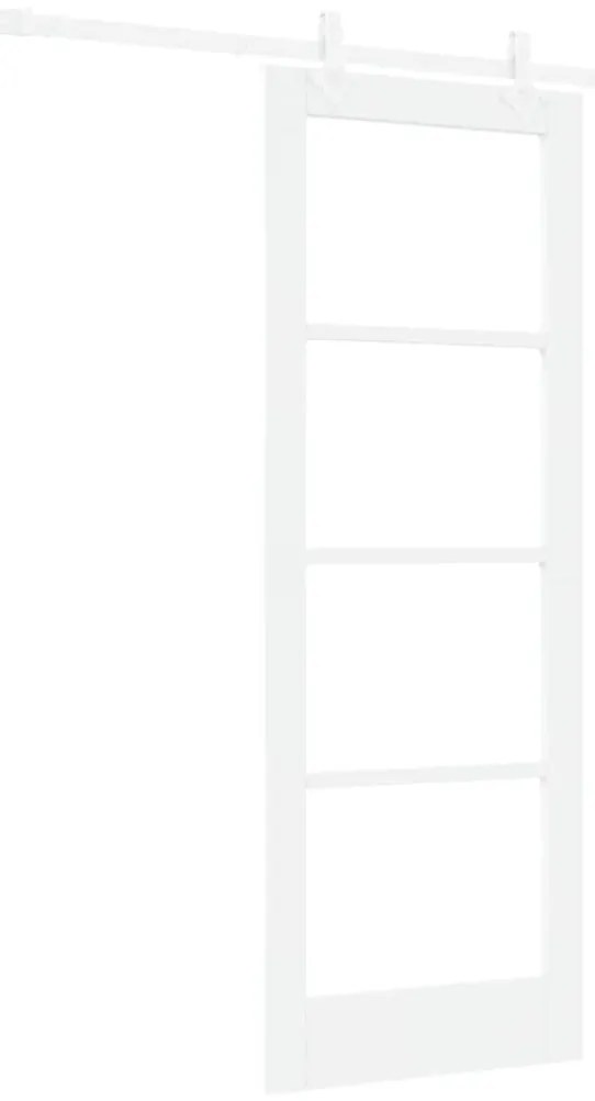 Csúszóajtó Fehér 73.5 x 198.5 cm Fa és fém