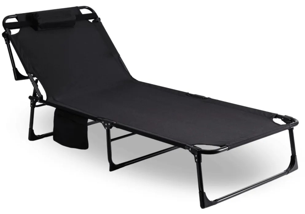 Kempingágy Fekete VENUS