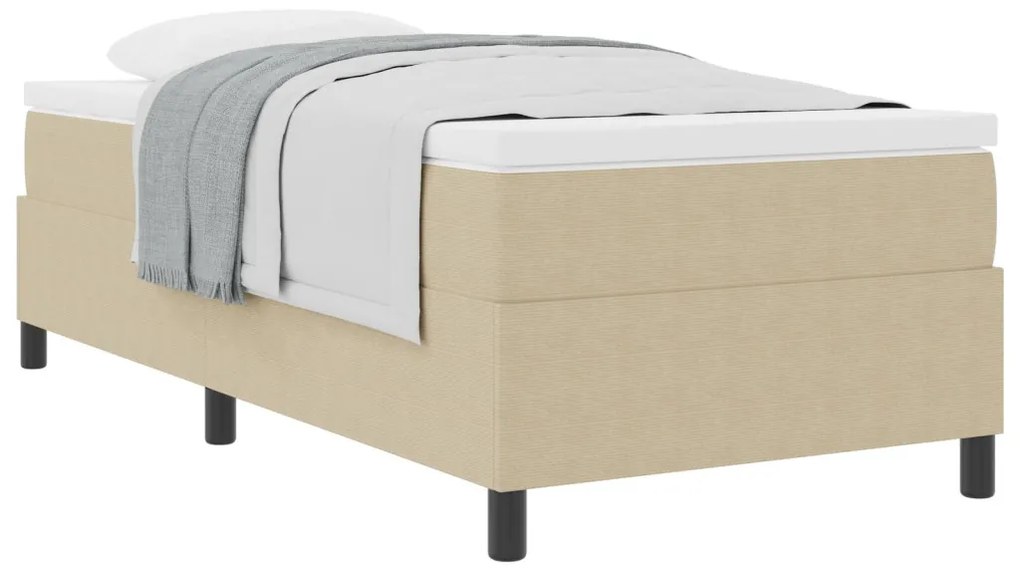 Box Spring Ágy Mattal Világos Zöld Szürke 80x200 cm Bársonyos anyag