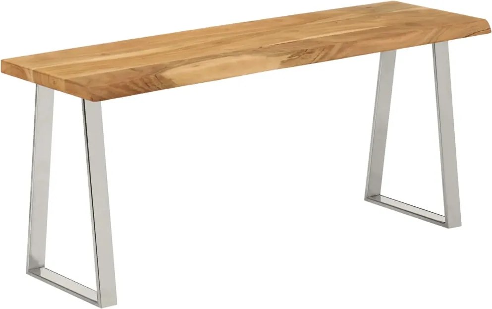 vidaXL tömör akácfa pad természetes éllel 105 cm