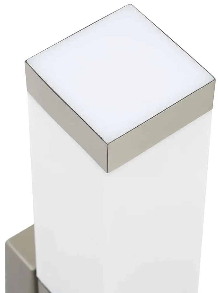 Kültéri Fali Lámpák 2 pcs Ezüst 10.5 x 6 x 35 cm