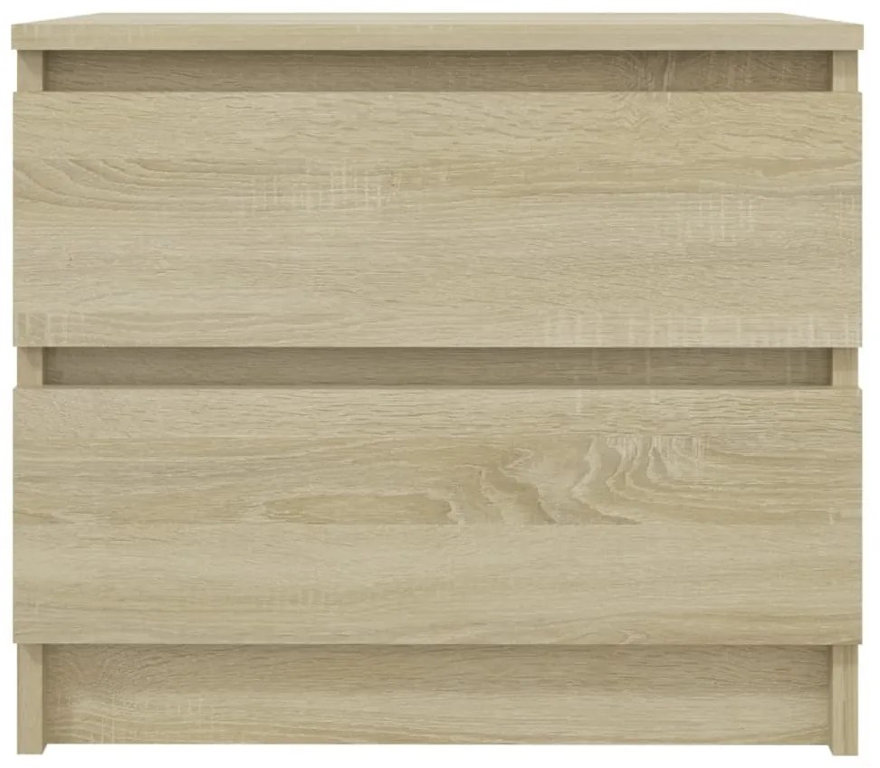 2 db sonoma tölgy színű szerelt fa éjjeliszekrény 50x39x43,5 cm
