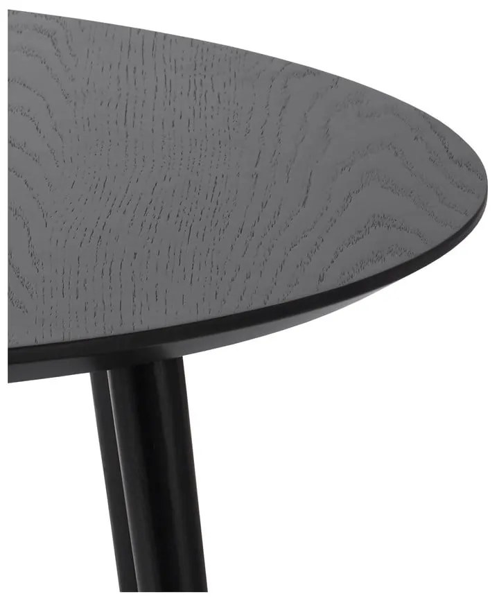 Fekete kerek dohányzóasztal szett 2 db-os ø 88 cm Adda – Unique Furniture