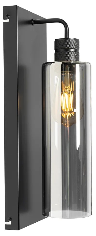 Modern fali lámpa fekete füstüveggel - Stavelot