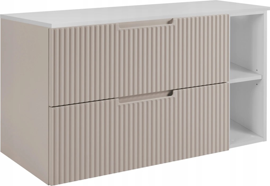 Fürdőszoba szekrény Mosdó Alá 100 kasmír fehér divatos Mdf Frontok