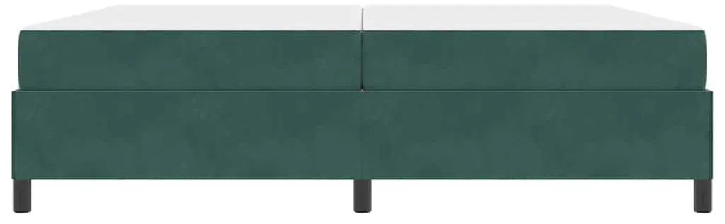 Ágykeret Sötétzöld és zöld és fehér 200 x 200 cm Bársony