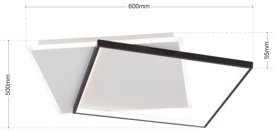 Orion DL 7-692 LED stropní stmívatelné svítidlo EMANUEL LED/50W/230V fehér/feket