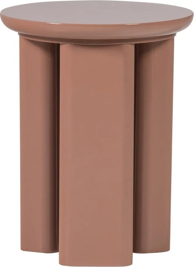 Fényes kerek tárolóasztal ø 40 cm Orivo – WOOOD