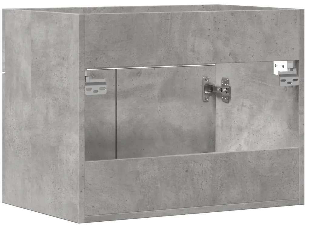 betonszürke szerelt fa mosdószekrény 60 x 38,5 x 46 cm