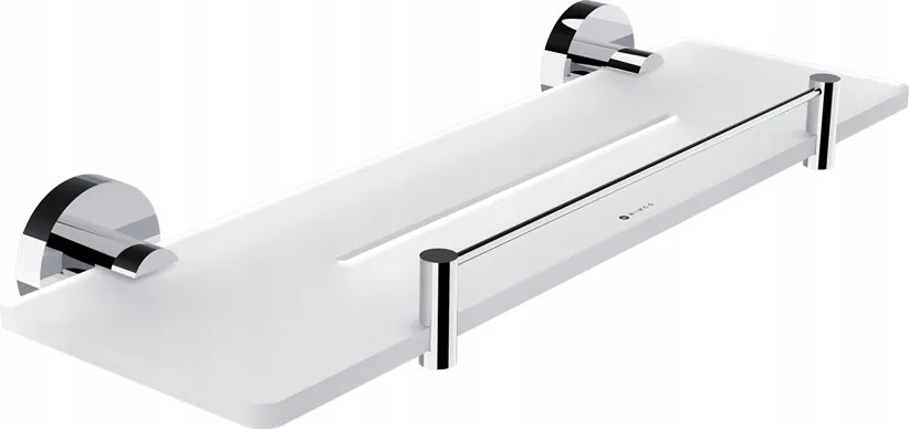 Nimco Unix fürdőszobai polc korláttal, króm, 40 cm Un X440-X-26_
