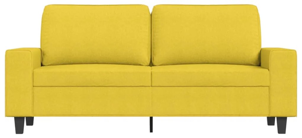 2 személyes világossárga szövet kanapé 140 cm