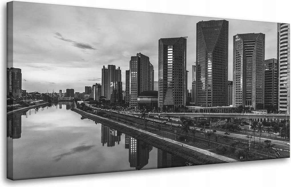 Sao Paulo vászonkép fekete-fehér 80X40 cm