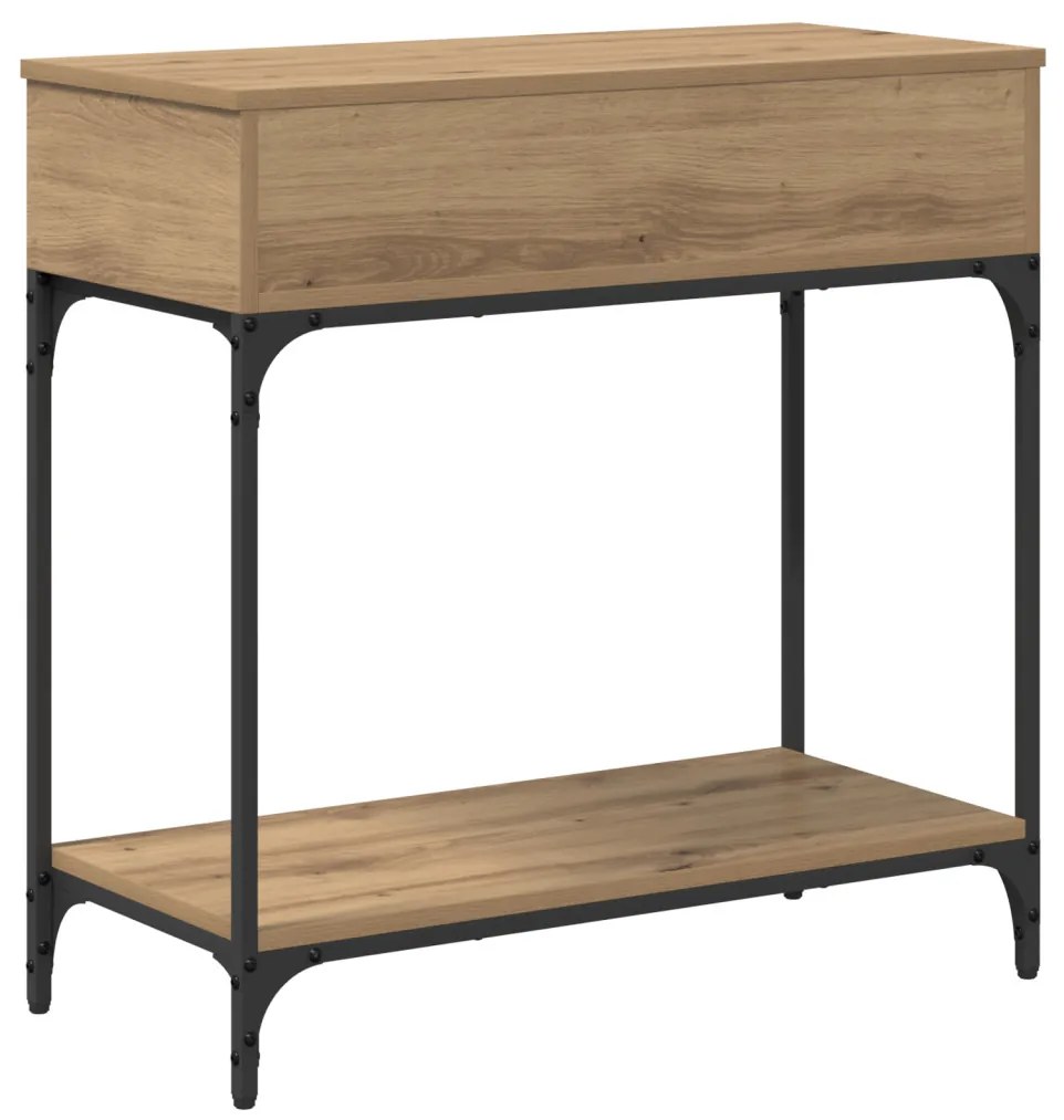 Konzol Asztal Kézműves Tölgy 75x34.5x75 cm Mérnöki Fa