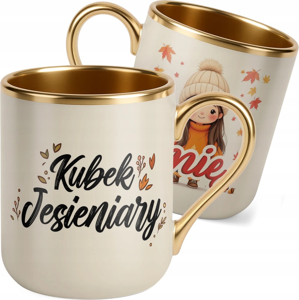 Prémium Bögre Arany Ekrü Személyre szabott Őszi Ajándék