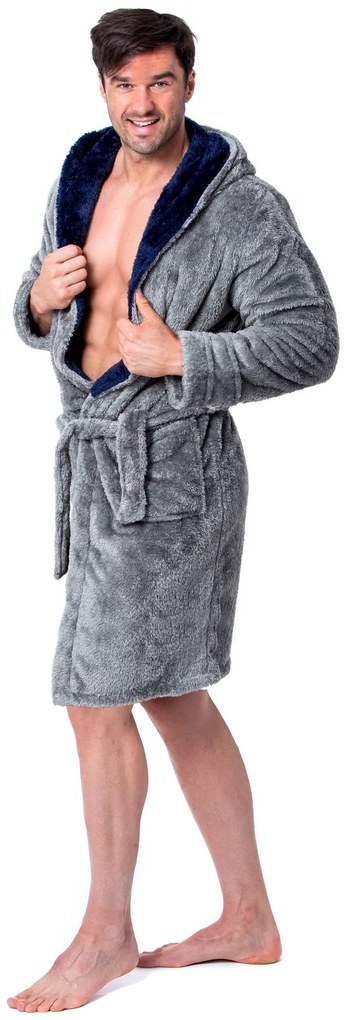 Fürdőköpeny Jordan grey Navy MEN M