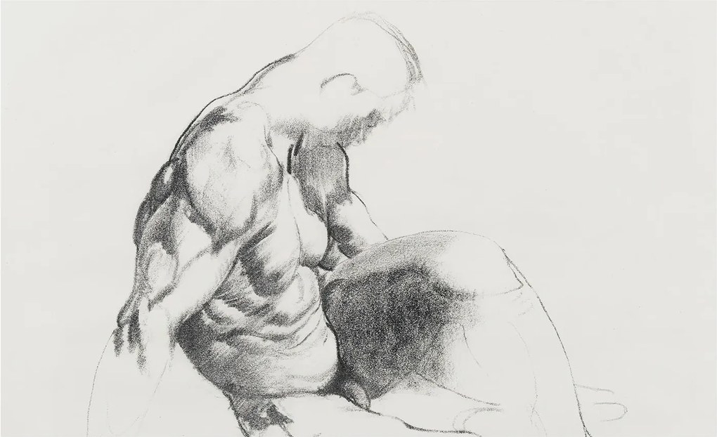 Flizelin tapéta falra Prémium Férfi vázlat 416x254 ragasztó