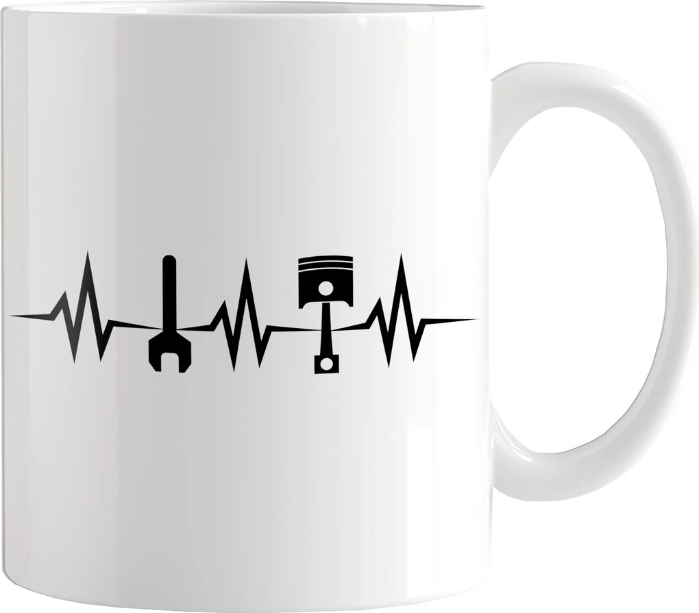 Nyomott Mintás Bögre Ideális Szerelőnek Kerámia 330 ML