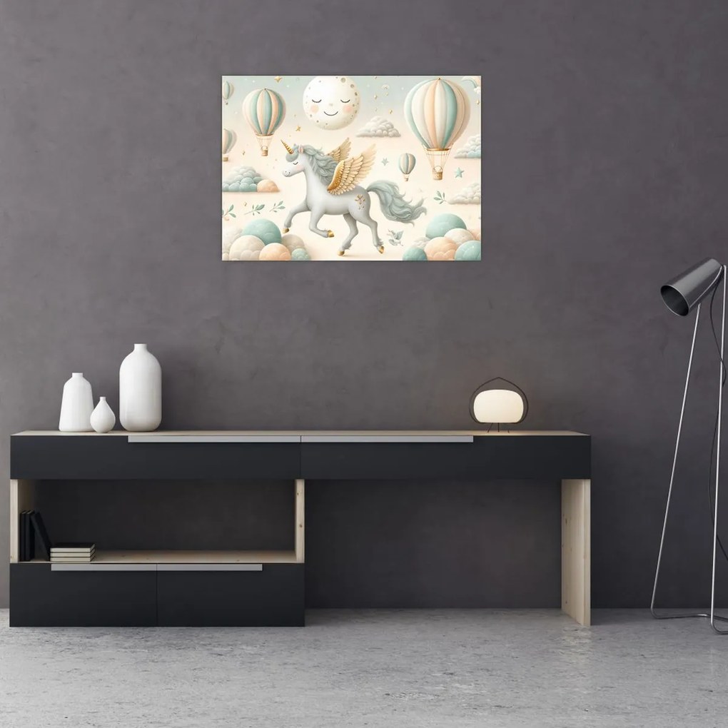 Kép - Boldog egyszarvú (70x50 cm)