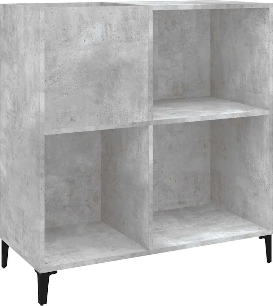 vidaXL betonszürke szerelt fa hanglemezszekrény 84,5 x 38 x 89 cm
