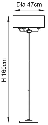 Endon 110724 - Állólámpa HIGHCLERE 1xE14/40W/230V bézs/réz