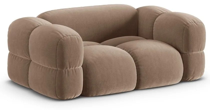 Barna bársony kanapé 180 cm Loretto – Cosmopolitan Design