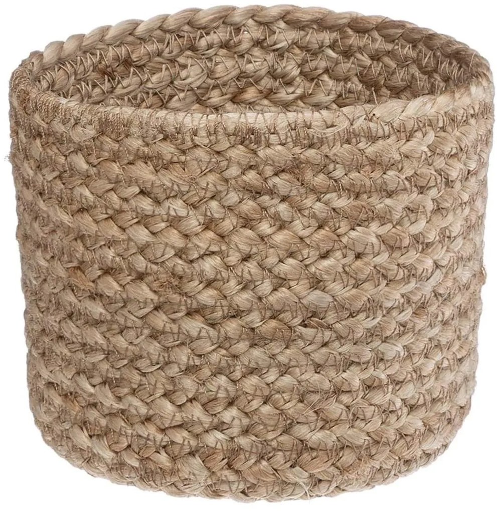 Kerek juta kosarak SEAGRASS készlet 3 db, fehér