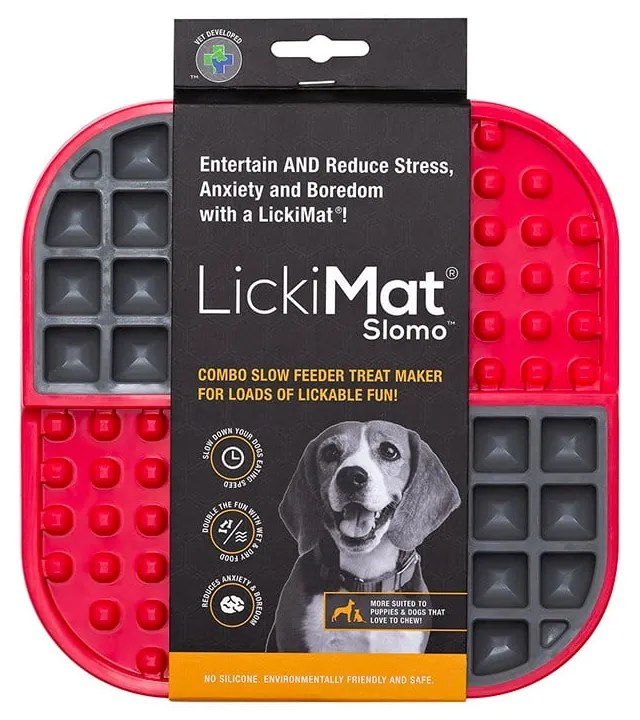 Nyalogatós alátét Slomo Red – LickiMat