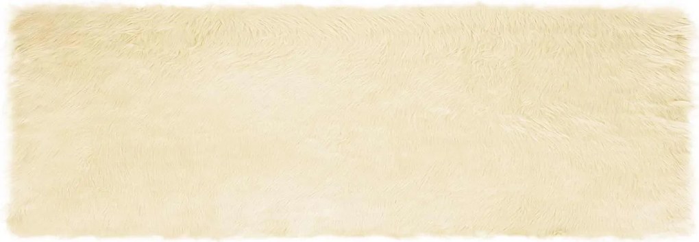 vidaXL Műgyapjú Szőnyeg Tafalla Krém 80 x 250 cm Poliészter