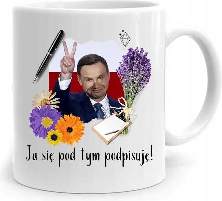 Andrzej Duda Pis Elnök Bögre Aláírja A fényképes nyomatot