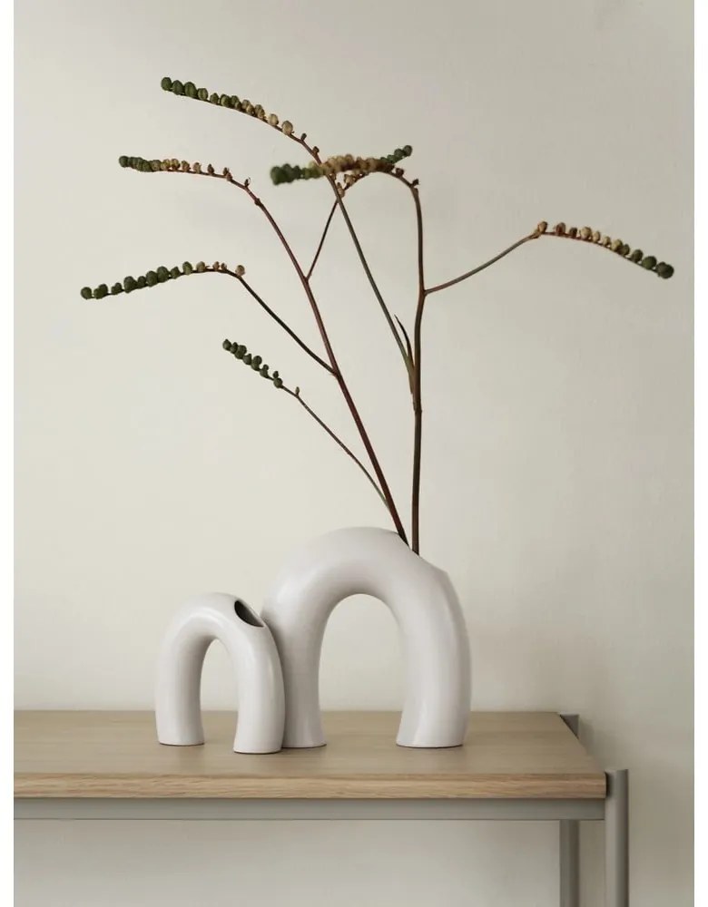 Krémszínű kerámia váza (magasság 12 cm) Kagetsu – Blomus