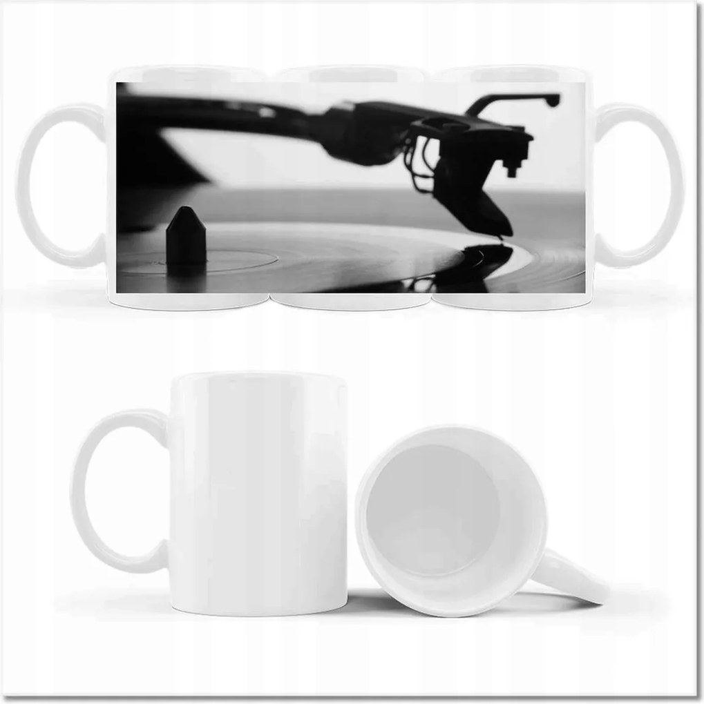 Nyomott mintás bögre Lemezjátszó