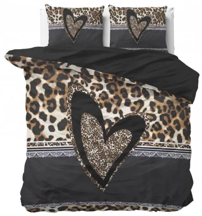 Romantikus ágynemű leopárd mintával 200 x 220 cm 200x220