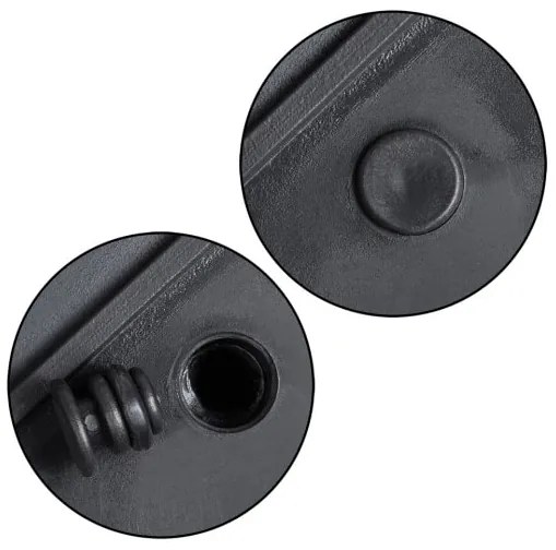 Casaria® Virágtartó - 4 darabos - 95x27x60 cm - fekete