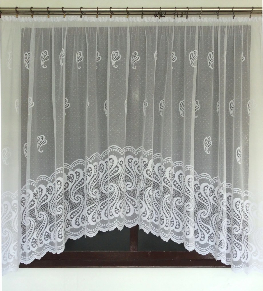 Mg Függöny 4275 Fehér Ív 280X150 kész szalaggal