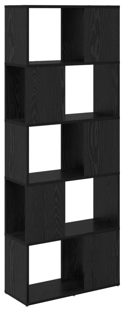 könyvespolc Fekete tölgy Szerelt fa 60 x 24 x 155 cm