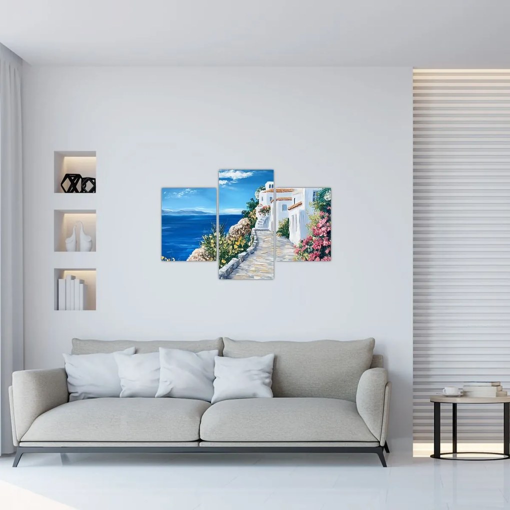 Kép - Sikátor a tenger mellett (90x60 cm)