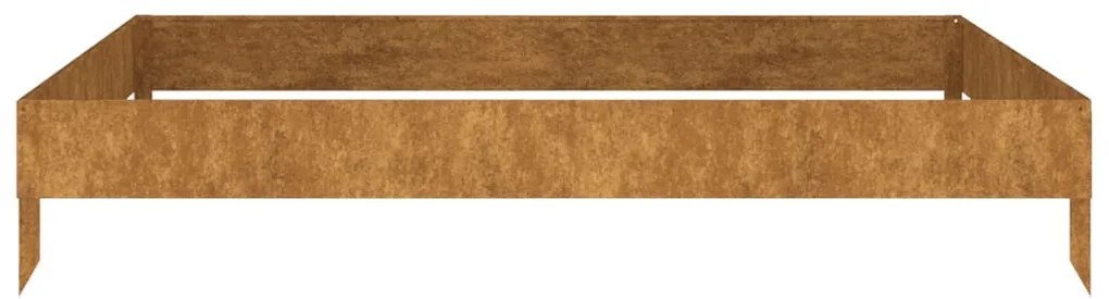 corten acél kerti magaságyás 100 x 100 x 18,5 cm