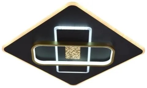 LED Dimmelhető mennyezeti lámpa LED/90W/230V fekete + távirányítás