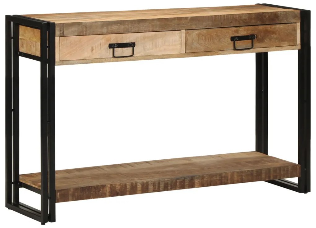 Konzolasztal 120x33x75 cm Tömör rusztikus mangófából