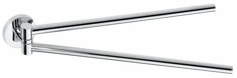 SAPHO XR405 X-Round dupla törülközőtartó,forgatható, 42 cm, ezüst