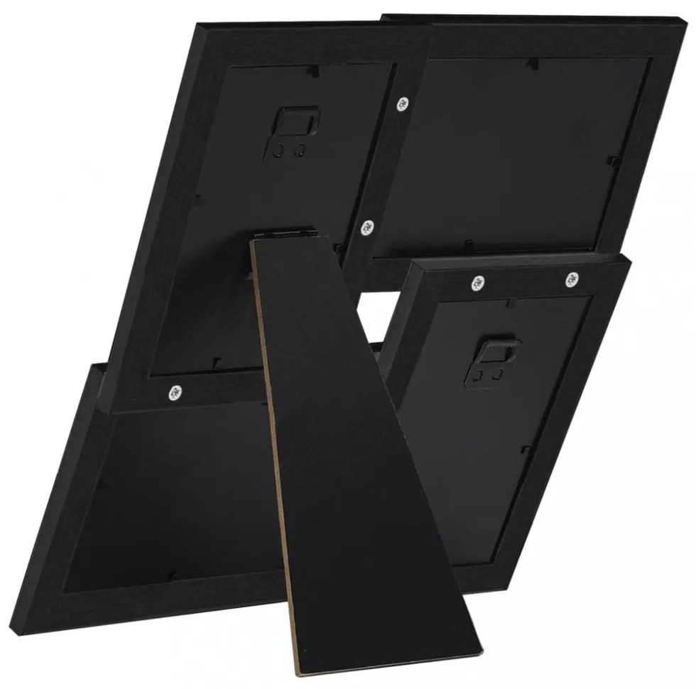 fekete MDF fényképkeretszett 4 db 10 x 15 cm-es képhez