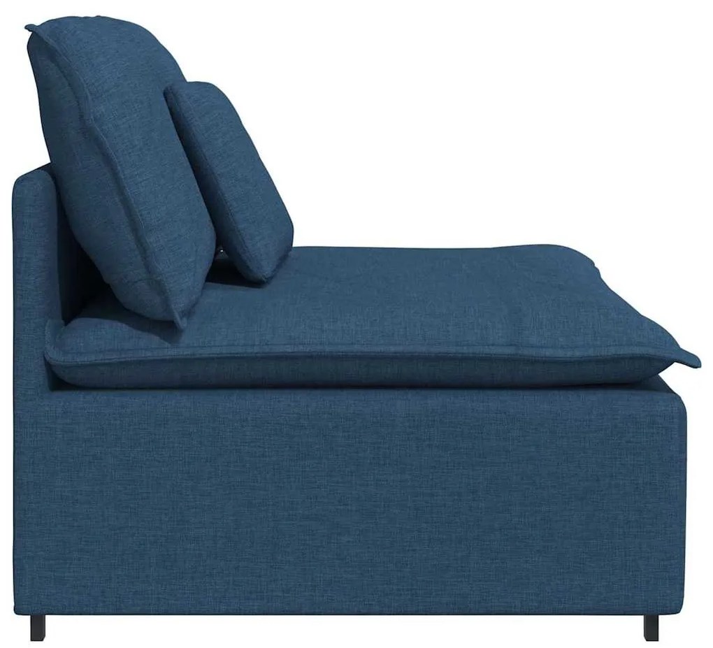 kék moduláris kanapé középső modul párnákkal 100 cm