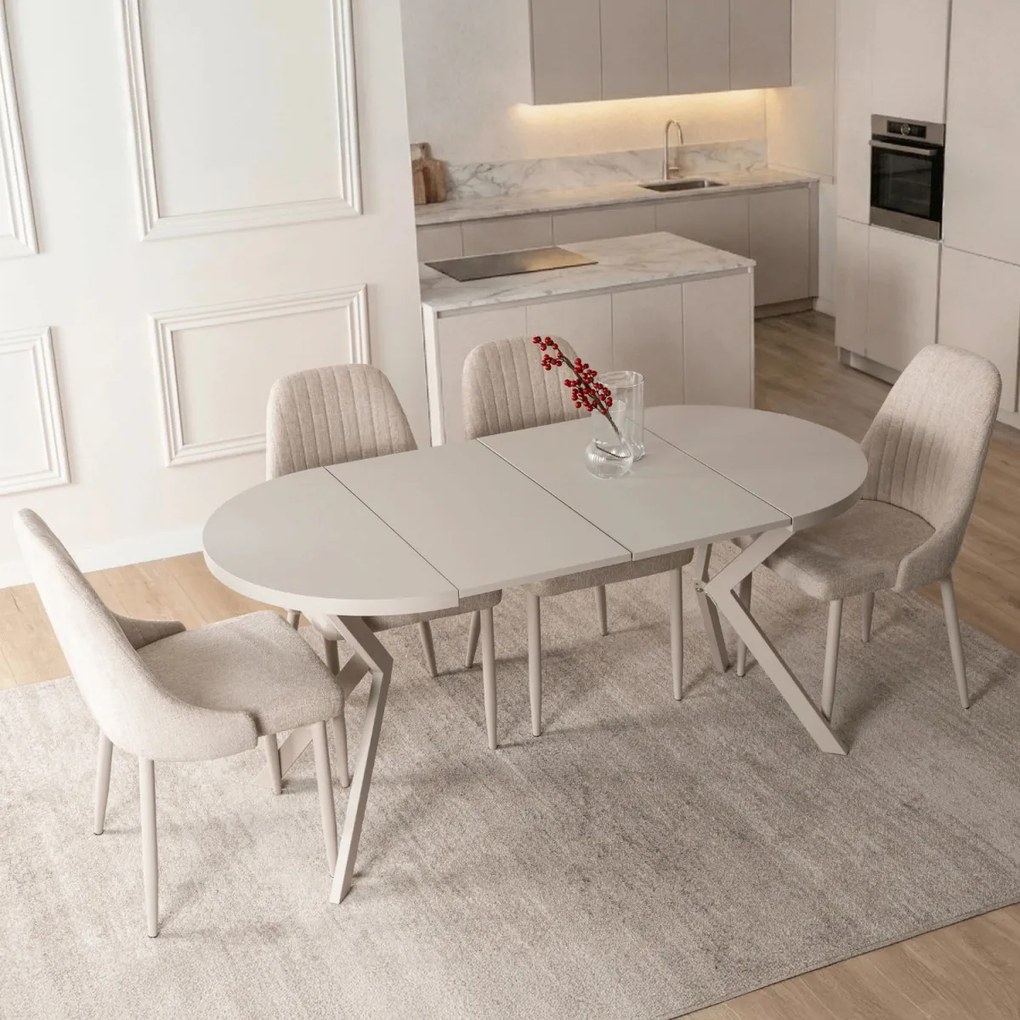 Kihúzható étkezőasztal 80–160 cm méretben, kasmír színben DORIAN