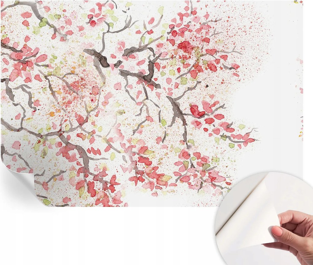 Dekoratív Öntapadós Tapéta Divatos Minták Virágzó ágak 152x104 cm